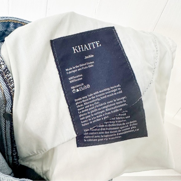 KHAITE Jackie Jeans Wide Leg Bryce Blue Size 32 - Picture 6 of 11